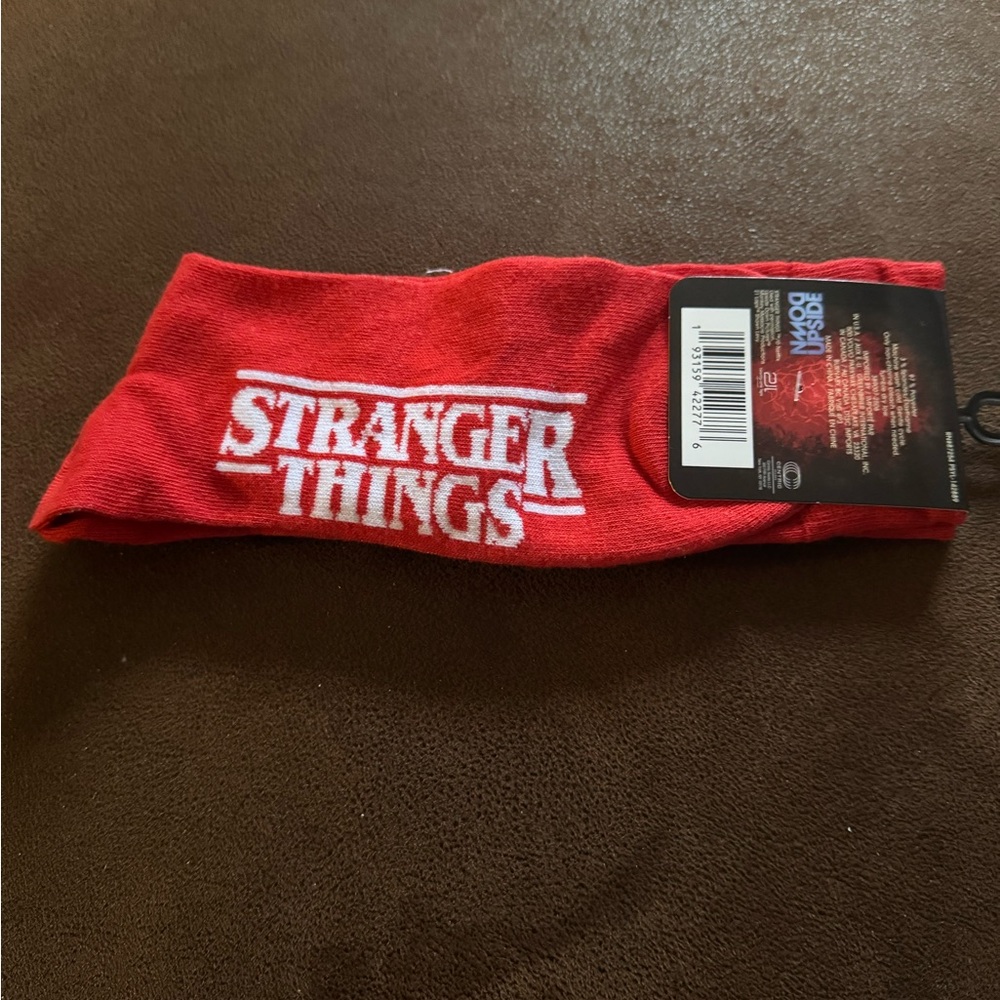 Netflix Stranger Things Red Graphic Socks